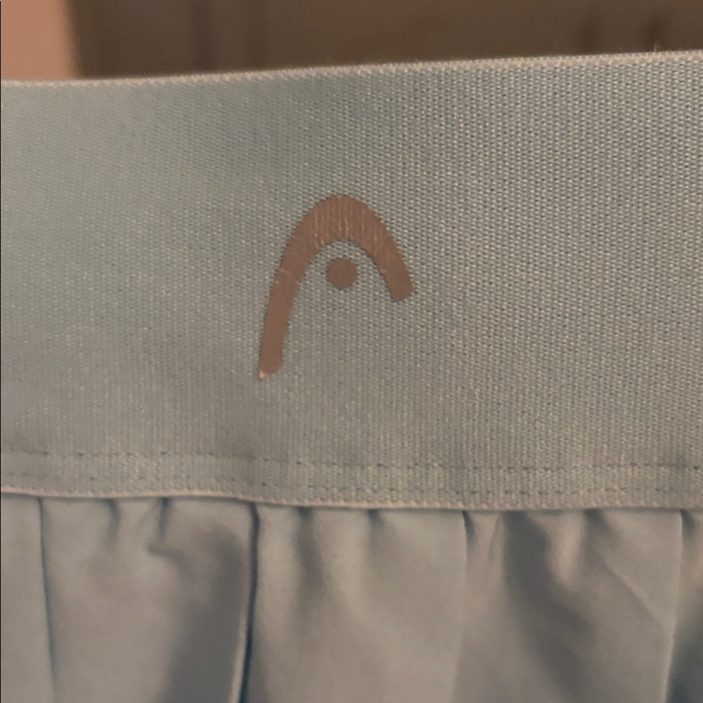 Light Blue Pleated Mini Skort - Picture 5 of 6